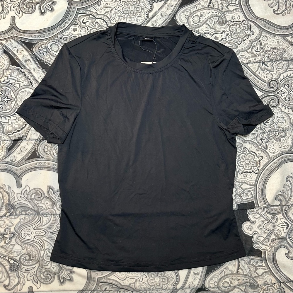 shein | basic black tee | fitted black tee | slim black tee |